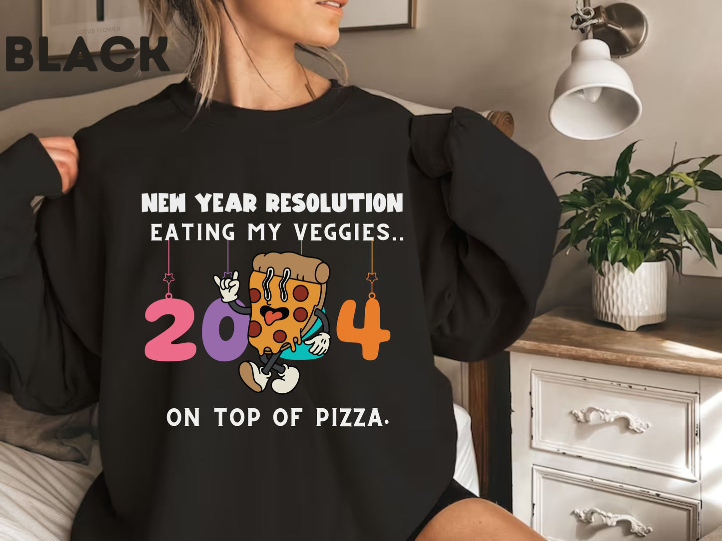 sarcastic Pizza  Sweatshirt: "Veggies On Pizza" Resolution