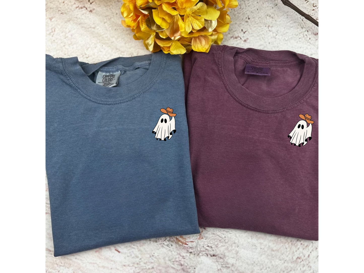 Cute Pocket Ghost Graphic Tee | Minimalist Spooky T-Shirt